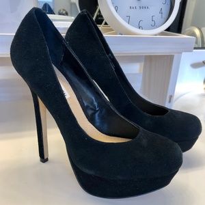 Black Steve Madden Suede Heels